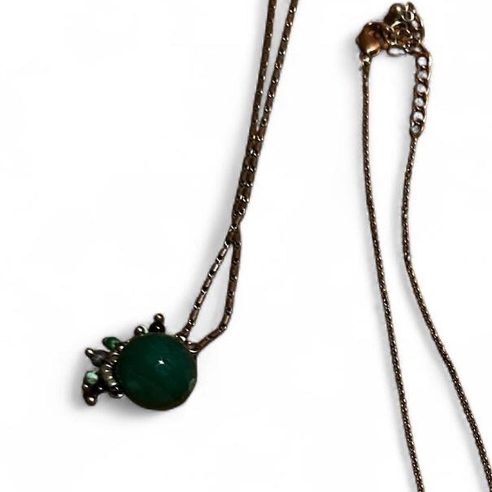 Green Stone Pendant Necklace
